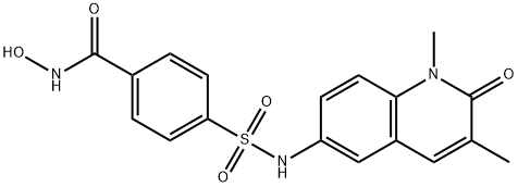 Benzamide, 4-[[(1,2-dihydro-1,3-dimethyl-2-oxo-6-quinolinyl)amino]sulfonyl]-N-hydroxy- Structure