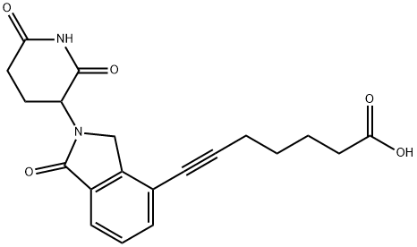 7-[2-(2,6-Dioxo-3-piperidinyl)-2,3-dihydro-1-oxo-1H-isoindol-4-yl]-6-heptynoic acid 구조식 이미지