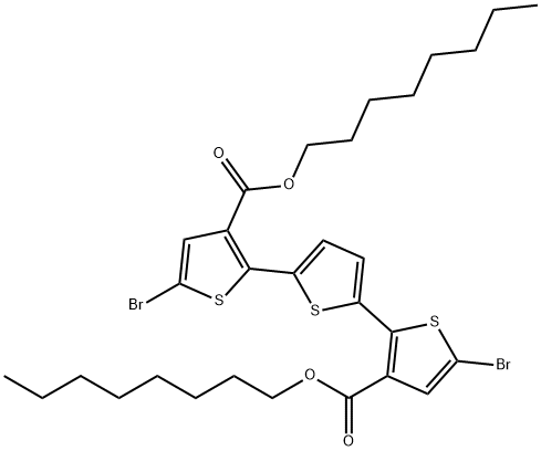 dioctyl-5,5''-dibromo-2,2':5',2''-tert-thiophene-3,3''-dicarboxylate Structure