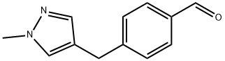 4-((1-methyl-1H-pyrazol-4-yl)methyl)benzaldehyde Structure