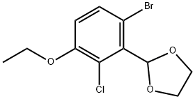 2-(6-bromo-2-chloro-3-ethoxyphenyl)-1,3-dioxolane Structure