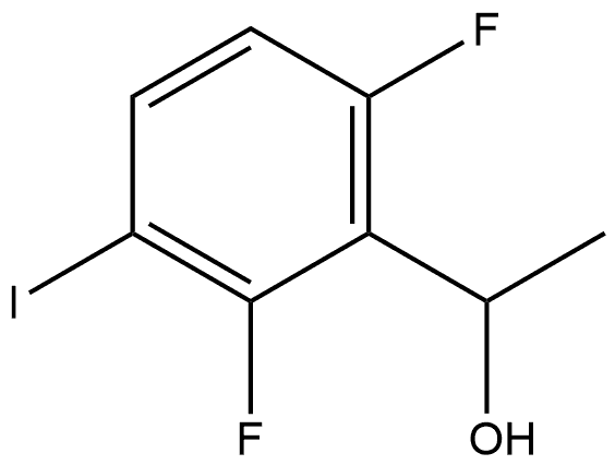 Benzenemethanol, 2,6-difluoro-3-iodo-α-methyl- Structure