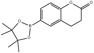 6-(4,4,5,5-Tetramethyl-1,3,2-dioxaborolan-2-yl)chroman-2-one 구조식 이미지