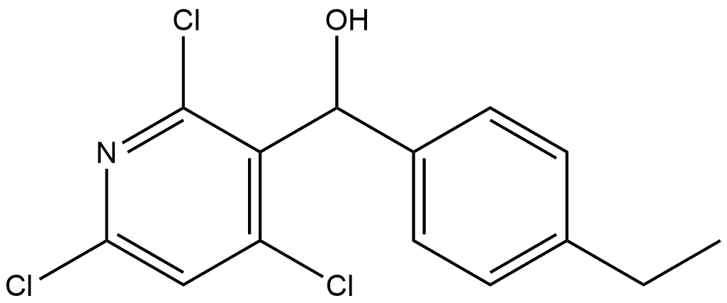 2,4,6-Trichloro-α-(4-ethylphenyl)-3-pyridinemethanol Structure