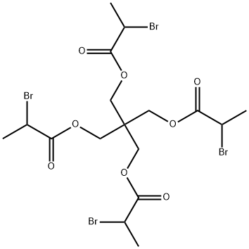 Propanoic acid, 2-bromo-, 3-(2-bromo-1-oxopropoxy)-2,2-bis[(2-bromo-1-oxopropoxy)methyl]propyl ester Structure