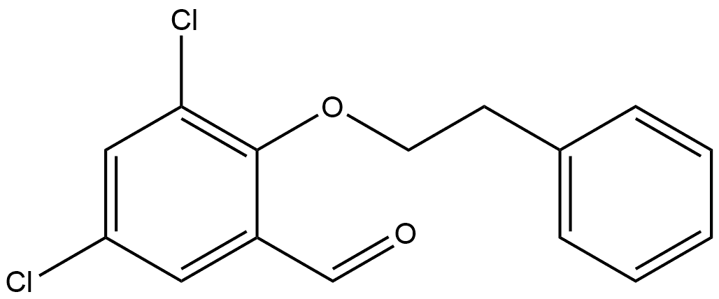 3,5-Dichloro-2-(2-phenylethoxy)benzaldehyde Structure