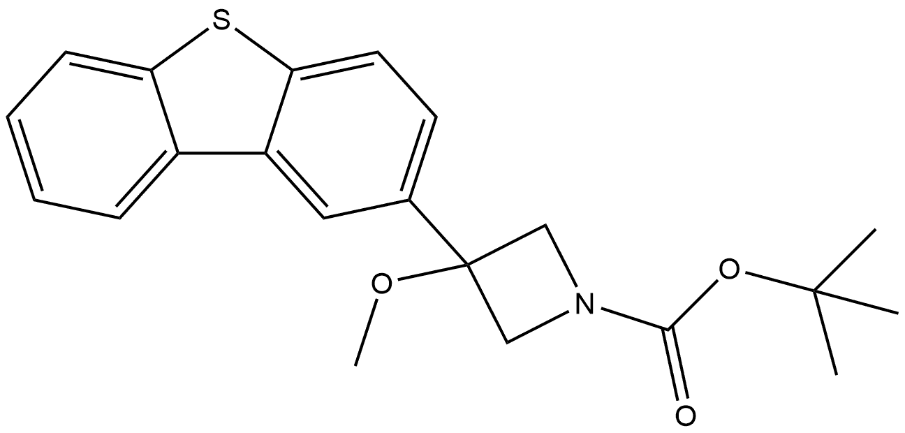 1,1-Dimethylethyl 3-(2-dibenzothienyl)-3-methoxy-1-azetidinecarboxylate Structure