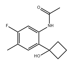 Acetamide, N-[5-fluoro-2-(1-hydroxycyclobutyl)-4-methylphenyl]- Structure