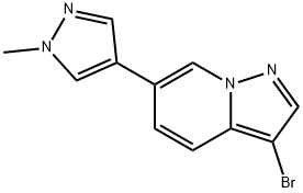 Pyrazolo[1,5-a]pyridine, 3-bromo-6-(1-methyl-1H-pyrazol-4-yl)- Structure