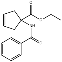 3-Cyclopentene-1-carboxylic acid, 1-(benzoylamino)-, ethyl ester Structure