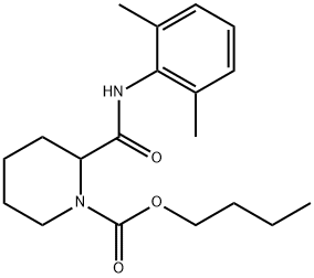 1-Piperidinecarboxylic acid, 2-[[(2,6-dimethylphenyl)amino]carbonyl]-, butyl ester Structure