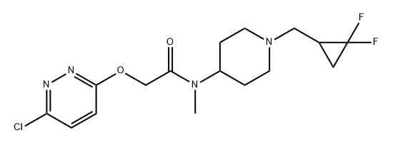 Acetamide, 2-[(6-chloro-3-pyridazinyl)oxy]-N-[1-[(2,2-difluorocyclopropyl)methyl]-4-piperidinyl]-N-methyl- Structure