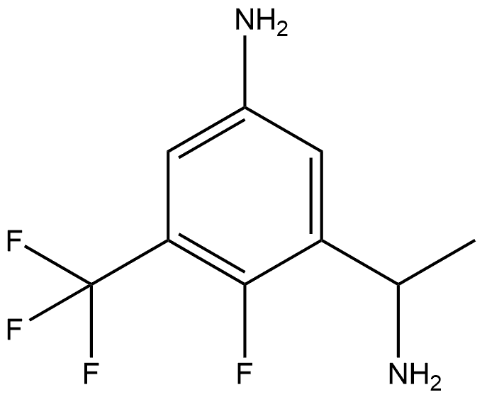 5-Amino-2-fluoro-α-methyl-3-(trifluoromethyl)benzenemethanamine 구조식 이미지