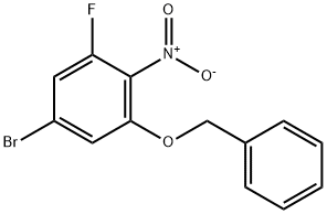 Benzene, 5-bromo-1-fluoro-2-nitro-3-(phenylmethoxy)- Structure