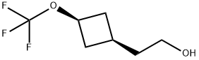Cyclobutaneethanol, 3-(trifluoromethoxy)-, cis- 구조식 이미지