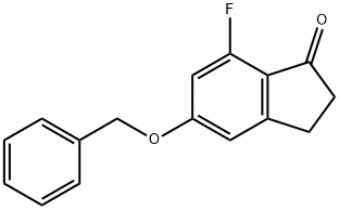 1H-Inden-1-one, 7-fluoro-2,3-dihydro-5-(phenylmethoxy)- Structure