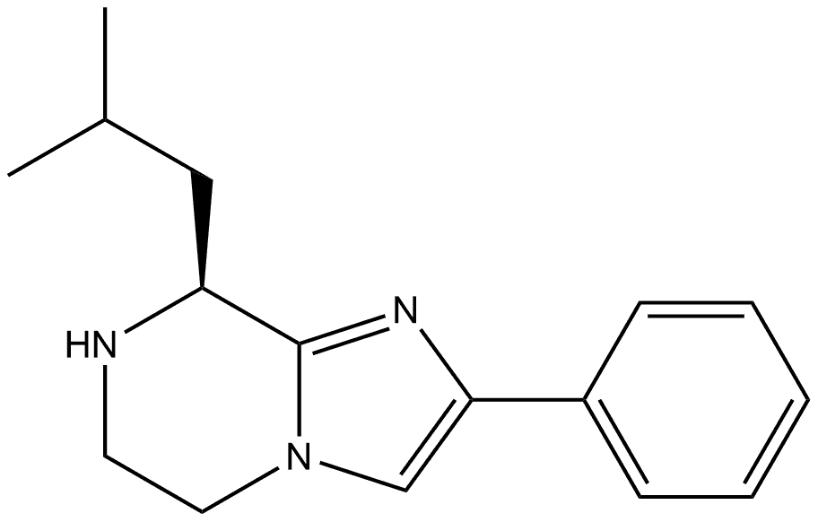 (8S)-8-isobutyl-2-phenyl-5,6,7,8-tetrahydroimidazo[1,2-a]pyrazine Structure