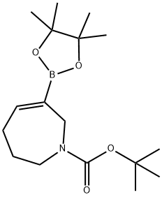 1H-Azepine-1-carboxylic acid, 2,3,4,7-tetrahydro-6-(4,4,5,5-tetramethyl-1,3,2-dioxaborolan-2-yl)-, 1,1-dimethylethyl ester Structure