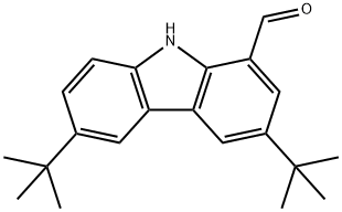 9H-Carbazole-1-carboxaldehyde, 3,6-bis(1,1-dimethylethyl)- Structure