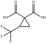 1,1-Cyclopropanedicarboxylic acid, 2-(trifluoromethyl)- Structure