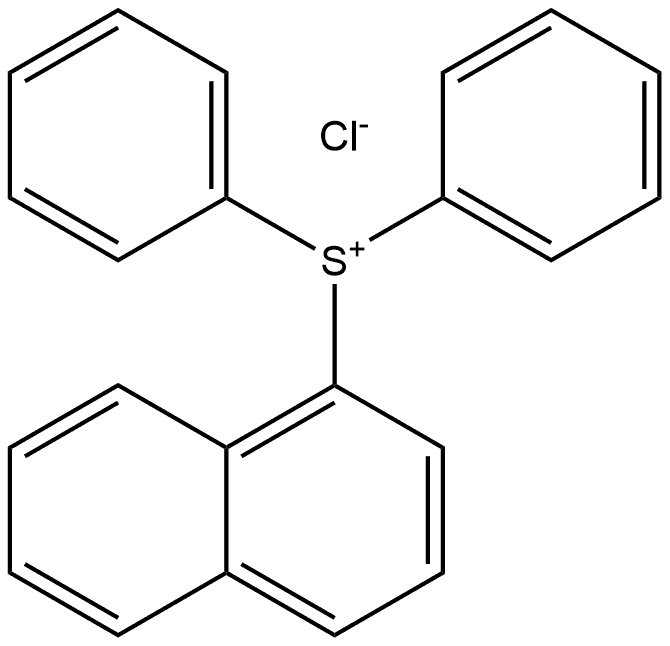 naphthalen-1-yldiphenylsulfonium chloride Structure