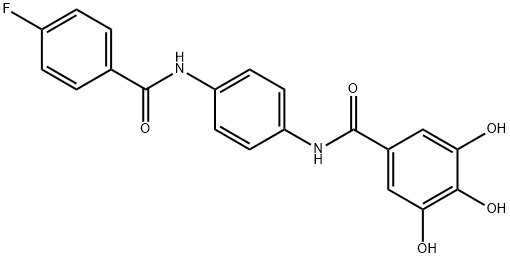 Benzamide, N-[4-[(4-fluorobenzoyl)amino]phenyl]-3,4,5-trihydroxy- Structure