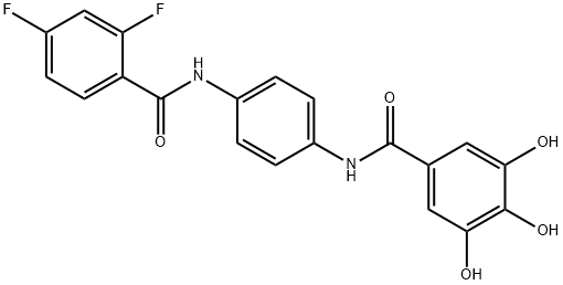 Benzamide, N-[4-[(2,4-difluorobenzoyl)amino]phenyl]-3,4,5-trihydroxy- Structure