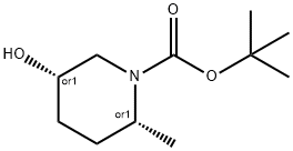 tert-butyl cis-5-hydroxy-2-methyl-piperidine-1-carboxylate 구조식 이미지