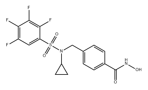 Benzamide, 4-[[cyclopropyl[(2,3,4,5-tetrafluorophenyl)sulfonyl]amino]methyl]-N-hydroxy- Structure