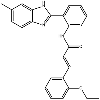 2-Propenamide, 3-(2-ethoxyphenyl)-N-[2-(6-methyl-1H-benzimidazol-2-yl)phenyl]-, (2E)- Structure