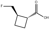 Cyclobutanecarboxylic acid, 2-(fluoromethyl)-, (1R,2R)- Structure