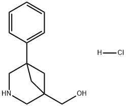 3-Azabicyclo[3.1.1]heptane-1-methanol, 5-phenyl-, hydrochloride (1:1) Structure