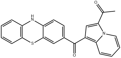 Ethanone, 1-[1-(10H-phenothiazin-3-ylcarbonyl)-3-indolizinyl]- Structure