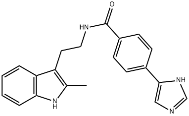 Benzamide, 4-(1H-imidazol-5-yl)-N-[2-(2-methyl-1H-indol-3-yl)ethyl]- 구조식 이미지