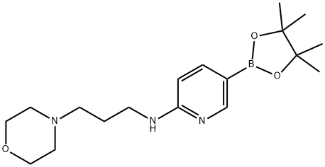 4-Morpholinepropanamine, N-[5-(4,4,5,5-tetramethyl-1,3,2-dioxaborolan-2-yl)-2-pyridinyl]- Structure