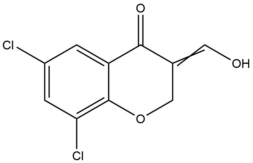 6,8-Dichloro-2,3-dihydro-3-(hydroxymethylene)-4H-1-benzopyran-4-one Structure