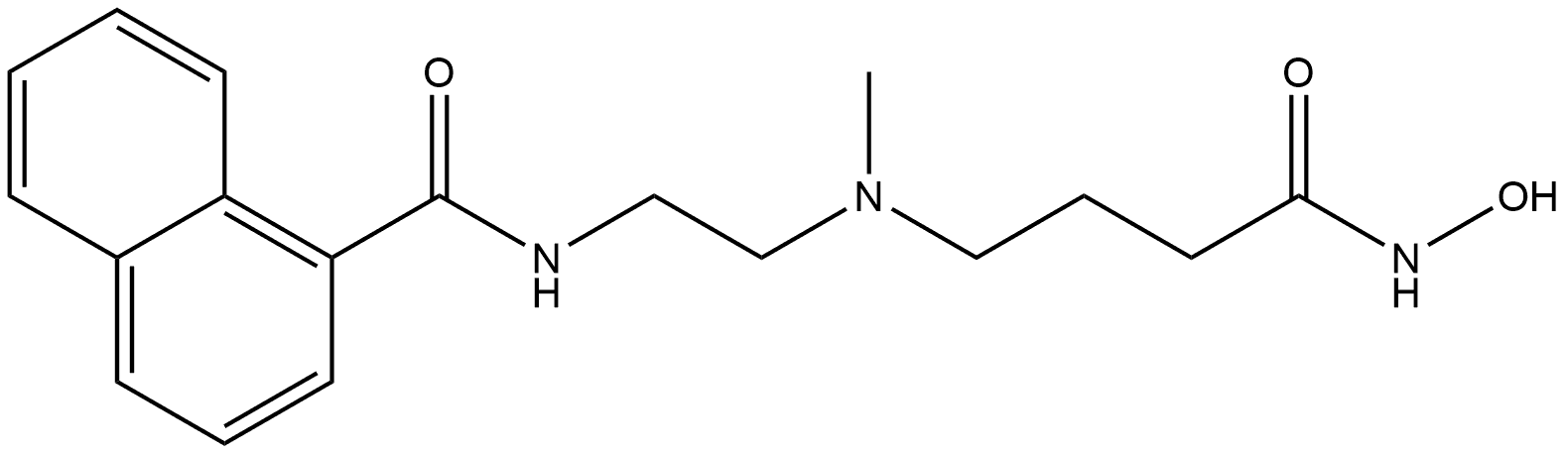 1-Naphthalenecarboxamide, N-[2-[[4-(hydroxyamino)-4-oxobutyl]methylamino]ethyl]- Structure