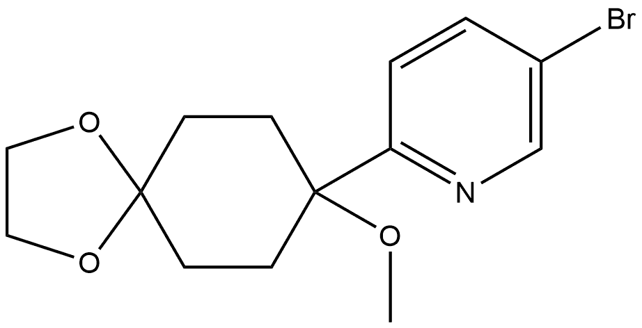 5-Bromo-2-(8-methoxy-1,4-dioxaspiro[4.5]dec-8-yl)pyridine Structure