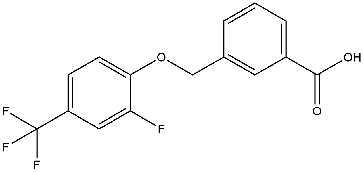 3-[[2-Fluoro-4-(trifluoromethyl)phenoxy]methyl]benzoic acid Structure