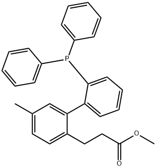 methyl 3-(2'-(diphenylphosphanyl)-5-methyl-[1,1'-biphenyl]-2-yl)propanoate Structure