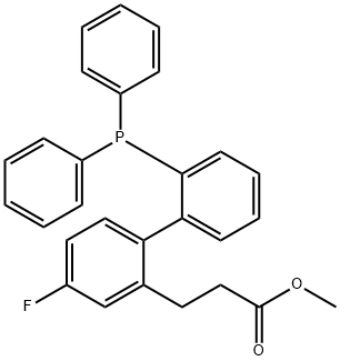 methyl 3-(2'-(diphenylphosphanyl)-4-fluoro-[1,1'-biphenyl]-2-yl)propanoate Structure