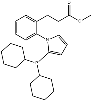 methyl 3-(2-(2-(dicyclohexylphosphanyl)-1H-pyrrol-1-yl)phenyl)propanoate Structure