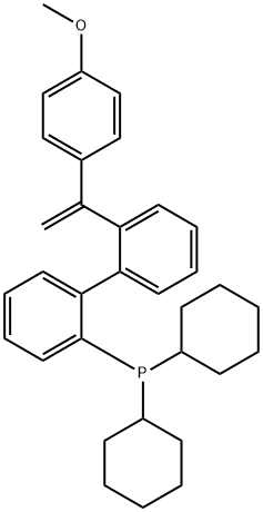 dicyclohexyl(2'-(1-(4-methoxyphenyl)vinyl)-[1,1'-biphenyl]-2-yl)phosphane Structure