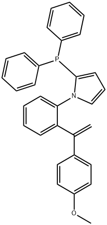 2-(diphenylphosphanyl)-1-(2-(1-(4-methoxyphenyl)vinyl)phenyl)-1H-pyrrole Structure