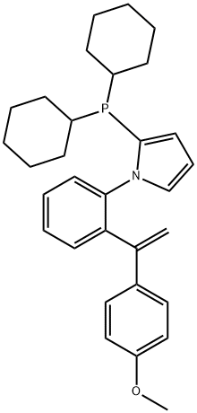 2-(dicyclohexylphosphanyl)-1-(2-(1-(4-methoxyphenyl)vinyl)phenyl)-1H-pyrrole Structure