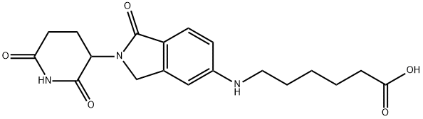 Hexanoic acid, 6-[[2-(2,6-dioxo-3-piperidinyl)-2,3-dihydro-1-oxo-1H-isoindol-5-yl]amino]- Structure