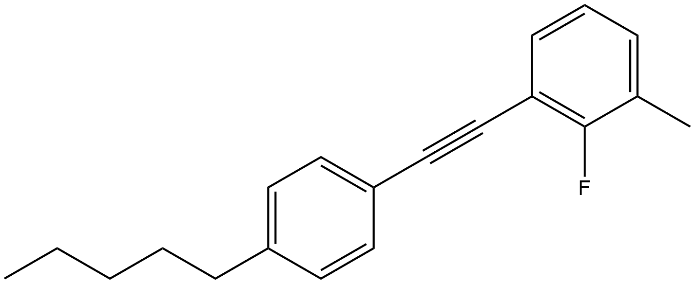 2-Fluoro-1-methyl-3-[2-(4-pentylphenyl)ethynyl]benzene Structure