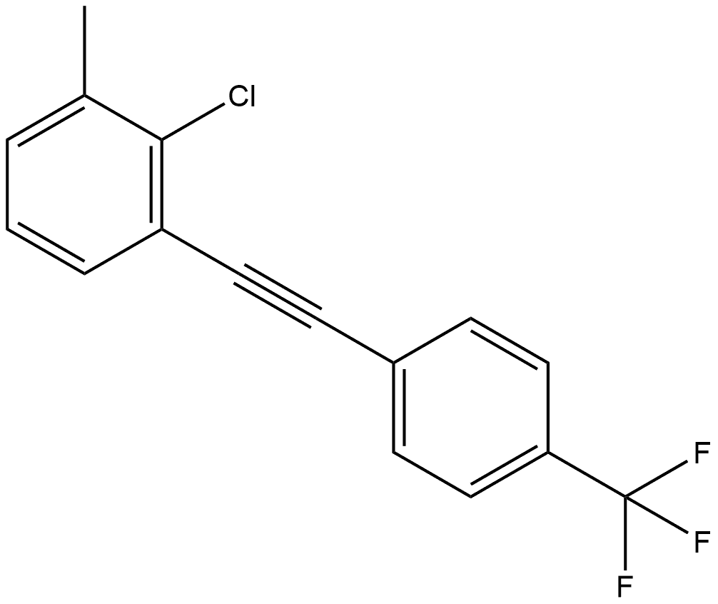 2-Chloro-1-methyl-3-[2-[4-(trifluoromethyl)phenyl]ethynyl]benzene Structure