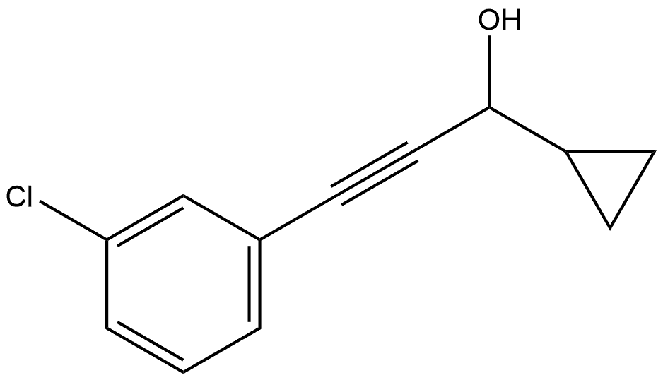 α-[2-(3-Chlorophenyl)ethynyl]cyclopropanemethanol Structure