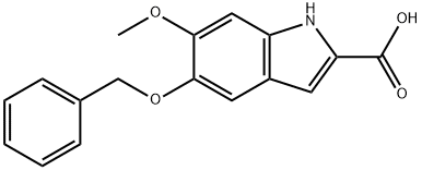 1H-Indole-2-carboxylic acid, 6-methoxy-5-(phenylmethoxy)- Structure